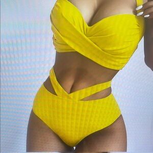 Vibrant Yellow Swimsuit